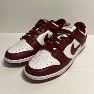 Nike Men's Burgundy and White Sneakers